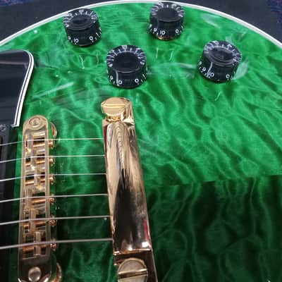 Gibson Les Paul Custom 5A Quilt Top in Transparent Green Gloss Made to Measure 2024 image 7