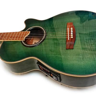 Westfield Electro Acoustic Guitar TF656P Trans Green Burst 2003 image 5