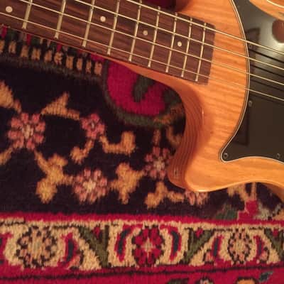 Left handed Guild B-301a bass guitar 1980 natural image 6