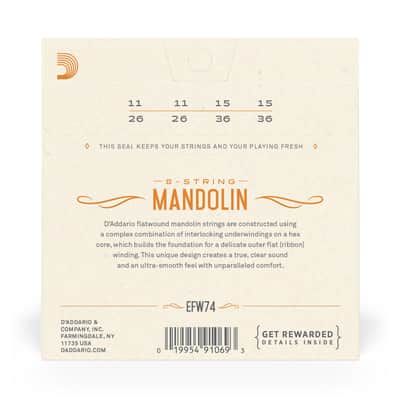 D'Addario Stainless Steel Flat Wound Mandolin 11-36 image 6