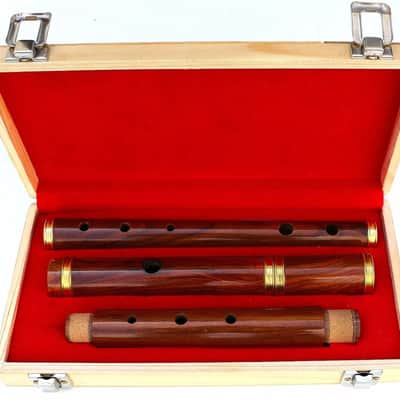 Professional Irish D Flute – 4-Piece Wooden Flute with Natural Finish & Free Case image 3