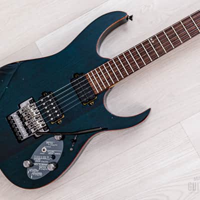 2000 Ibanez Prestige RG2020X Transparent Light Blue w/ DiMarzio + Piezo image 1