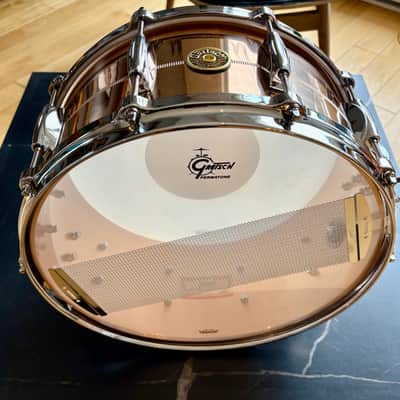 Gretsch G4164PB USA Custom Phosphorus Bronze 6.5x14" 10-Lug Snare Drum 2013 - Present - Bronze image 3