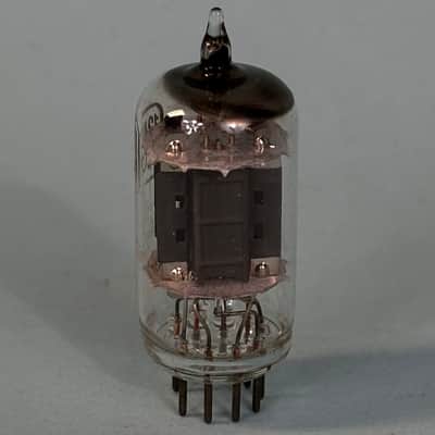 1960s Ates Marconi 12AU7 ECC82 Vintage Italy Long Plate O Getter Tube! T393 image 2