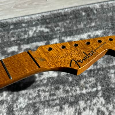 NEW Fender Licensed Allparts Flamed Quartersawn Roasted Maple Nitrocellulose Neck image 5