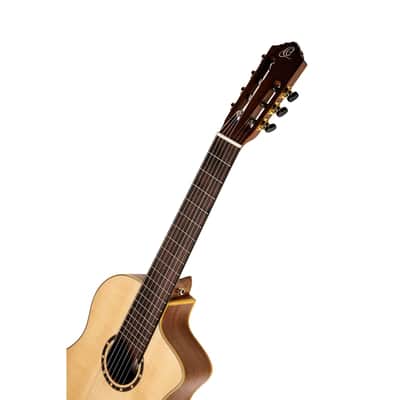 Ortega RCE133-7 - 7-String  - Solid Top Acoustic-Electric Nylon String Classical Guitar - Family Series Pro image 11