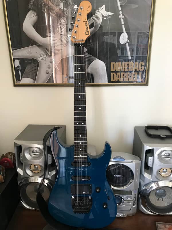 Charvel  (Jackson) CX 692  1992  MIJ - Blue - Dimarzio DP159 FBK Evolution bridge image 1
