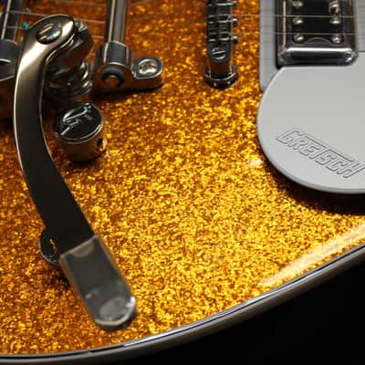 2025 Gretsch G5230T Electromatic Sparkle Jet FT Bigsby Electric Guitar Gold Sparkle 8lbs 6oz image 3