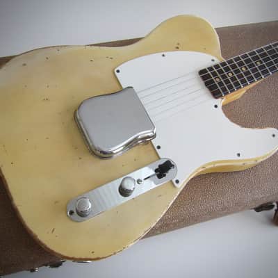Fender "Esquire" Spanish Electric Solid Body Electric Guitar Original Brown Case Circa-1960-Blonde Lacquer Ash Body image 6