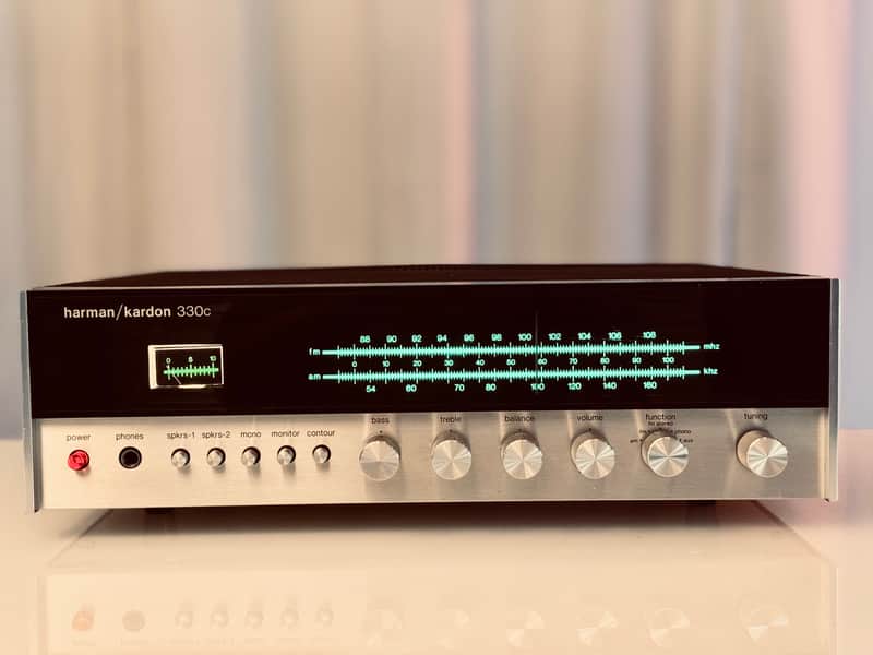 🎶✨ Harman Kardon 330c Vintage AM/FM Stereo Receiver — Serviced/Cleaned, LED, Twin Power, Fully Tested/Working image 1