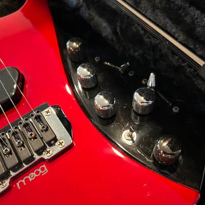 Moog E-1 electromagnetic infinite sustainer guitar - Candy Apple Red image 5