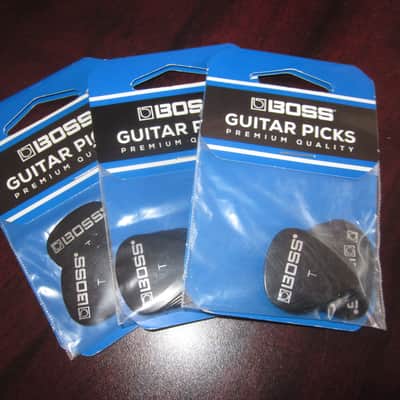Boss BPK-12-BT Celluloid Guitar Pick Thin Black 12-Pack Buy 2, Get 1 Free! image 1