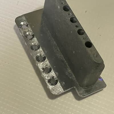 1990's MIM Fender Mexico Stratocaster Factory 6 Post Tremolo Bridge & Arm 2 1/16" String Spacing image 11