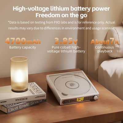 FiiO DM15 Portable Stereo CD Player with True 24Bit R2R DAC, 1150mW+1150mW High-Power Output, aptX Adaptive Bluetooth Transmitter, 24 Sound Presets, USB/CD HiFi Audio, HD Display (Silver) image 9