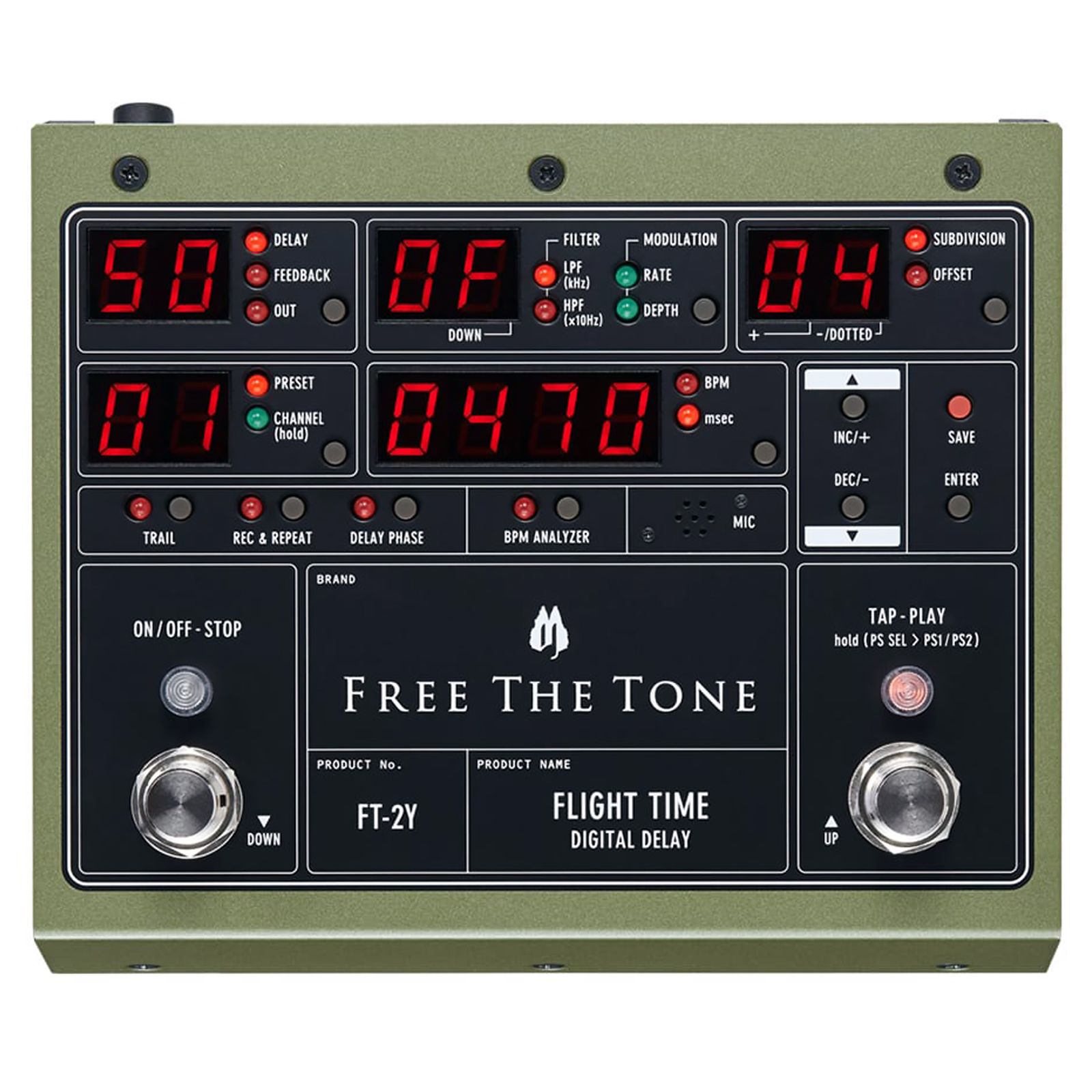 Free The Tone FT-2Y Flight Time Digital Delay | Reverb