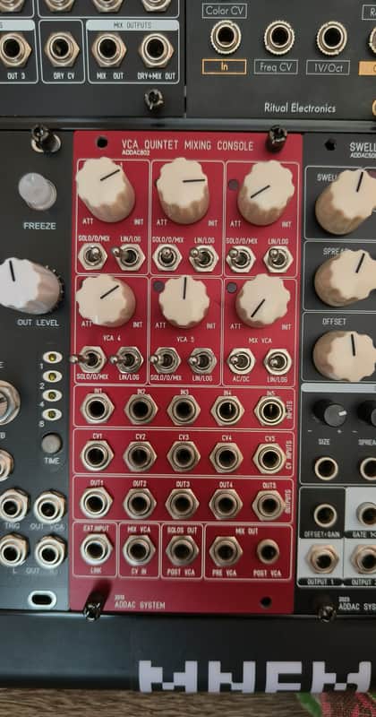 ADDAC System VCA quintet 802 mixing console eurorack module image 1