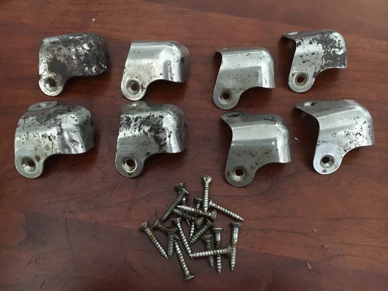 Vintage 1967 Fender Bassman Cabinet Corners with Screws image 1