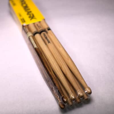4 Pairs Pack - Pro-Mark Rebound 5A Hickory and Firegrain Drum Sticks Wood Tip RBH565AW-4PFG image 3