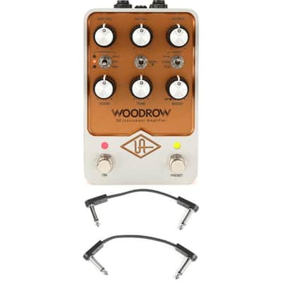 Universal Audio Woodrow '55 Instrument Amplifier Pedal with 3 Patch Cables image 2