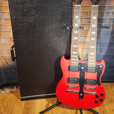 Cozart Double-Neck Guitar Cherry Red image 1
