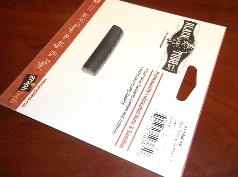 Graph Tech BLACK TUSQ Lefty Slotted Nut For Epiphone, #PT-6060-L0 image 1