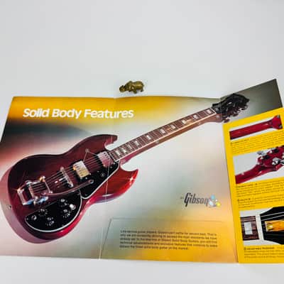 Gibson Solid Bodies Solid Sound SG Guitar Foldout Brochure 1972 image 4