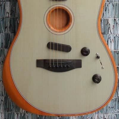 Fender American Acoustasonic Stratocaster, Ebony Fingerboard, Transparent Sonic Blue image 1