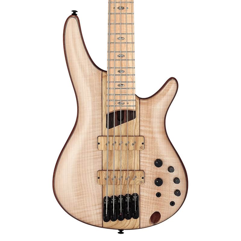 Ibanez Premium SR5FMDX2 5-string Bass - Natural Low Gloss image 1