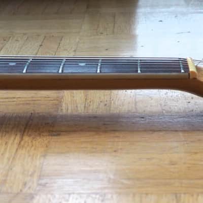 VIDEO! 1970s Japan Sakai (Teisco-ish) "Hertiecaster" guitar - pro Setup, player ready image 7