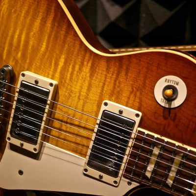 2004 Gibson Custom Shop 1959 Reissue R9 "One Piece Top" HRM Iced Tea Burst, Rare! image 6