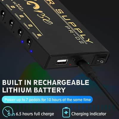Knight Music “The Horse” PS02 - RECHARGEABLE Isolated Pedal Power Supply Battery - 9v Adapter image 3