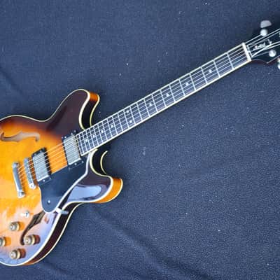 Ibanez AS100 rare real Vintage ES-335 style semi-hollow made in Japan 1980*sounds/plays/looks really GREAT! 46 years old and still in very good condition! Has the original legendary SUPER 58 PAF pickups*original hard case is included! image 4