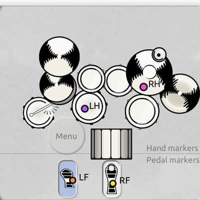 Aerodrums Virtual Drum Kit with Sticks, Pedals, Lamp, and Camera 2010s - Standard image 3