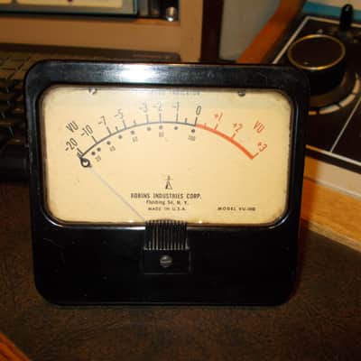 Robins VU-100 VU Meter for Ampex Tape Machines Black image 1
