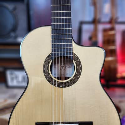 7-String Classical Nylon Guitar – Gayetana A77 | Full Scale 55mm Nut | Jazz / Latin / Extended Range - Spruce image 7