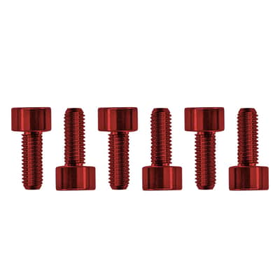 Genuine Floyd Rose Stainless Steel Saddle Mounting Screws (6) Red - FROSMSRDP