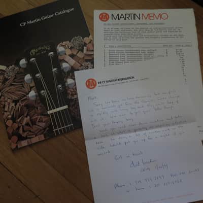 Dick Boak / Mark Campellone letter vintage 1977 Martin catalog guitars parts D28 D45 acoustic dreadnaught 0045 image 13
