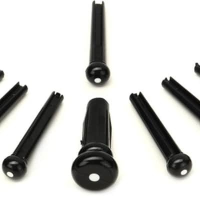 Fender Acoustic Bridge Pin Set - Black with White Dot image 3