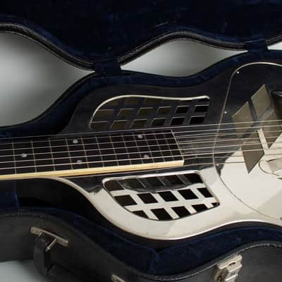 National  Style 1 Tricone Squareneck Resophonic Guitar (1931), ser. #2376, black tolex hard shell case. image 13