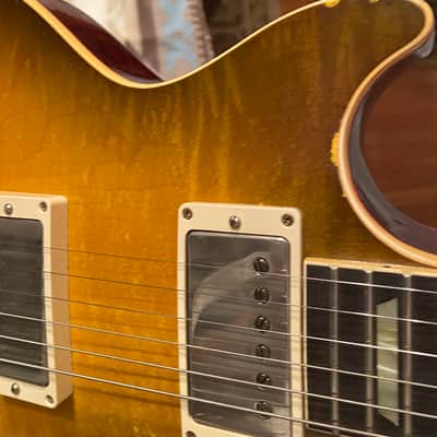 Left handed Gibson Les Paul R9 Murphy Lab Ultra Heavy aged Carmelita neck 8.6 lbs !! image 6