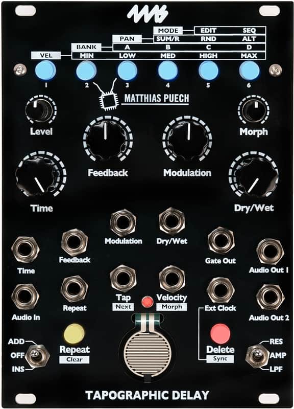 4MS  Tapographic Delay [TAPO] Black Faceplate image 1