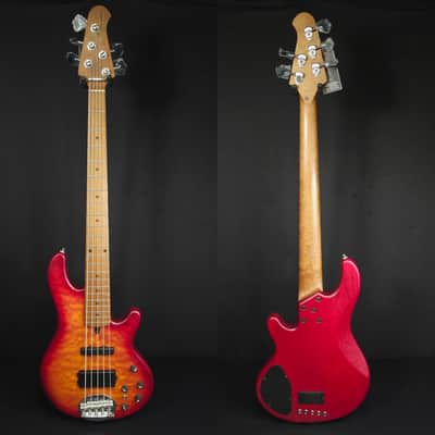 Lakland Skyline 55-02 Deluxe Satin Cherry Burst 5-String Bass image 2
