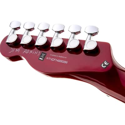 Fender Jim Adkins JA-90 Telecaster Thinline, Laurel Fingerboard - Crimson Red Transparent image 3