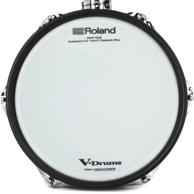 Roland PDA100L-BK V-Drums Acoustic Design Shallow 10-inch Tom Pad - Black (5-pack) Bundle