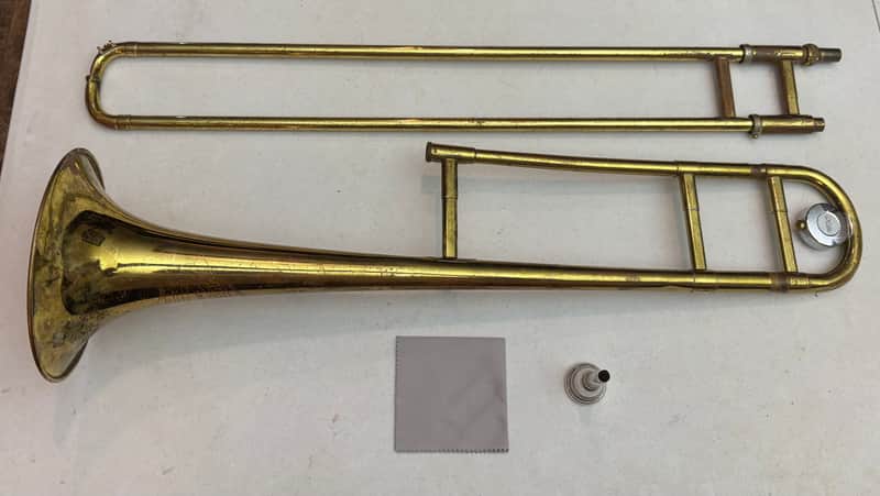 Vintage Olds Ambassador Tenor Trombone — SN 239646 — Original Case + Conn Mouthpiece image 1