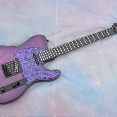 Custom Pre-order! Telecaster HH Purple Black 4-Way Coil Split Seymour Duncan Little 59 Top Load image 3