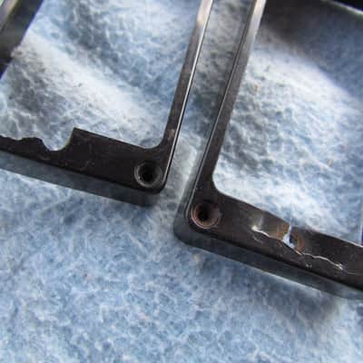 Gibson M-69 Pickup Surrounds Lot Of 3 Gibson M-69 Pickup Surrounds Poor Condition 1 Neck & 2 Bridge Pickup Rings Labeled M-69 Vintage Pickup Surround Neck & Bridge Positions View All Photos Closely image 3