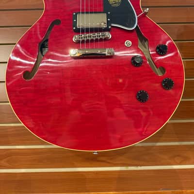 Heritage Custom Shop Core Collection H-535 Electric Guitar with Case, Trans Cherry — HRT-011113111 image 4