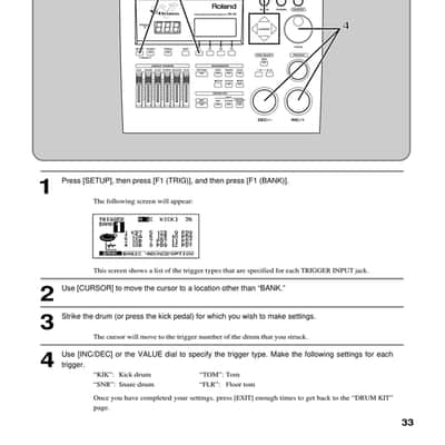 Roland TD-10 — Owners Manual User Guide Instructions — 182 Pages — USA Made image 12