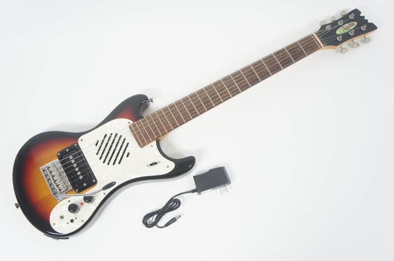 MarineRider MR-1 SunBurst Mosrite Ventures Copy Built-in Amp travel guitar Made in JAPAN image 1